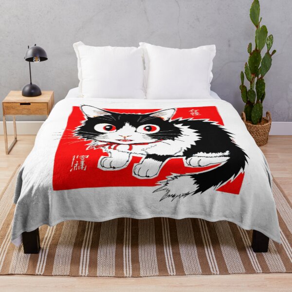 Item preview, Crazy cute funny cat in japan Japanese Horror Anime designed and sold by yana-lbot.