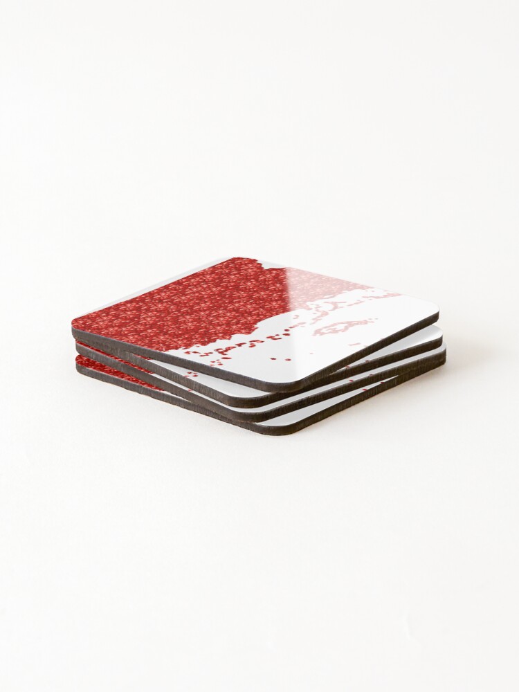 Thumbnail 4 of 5, Coasters (Set of 4), Red Rhinestone Belize designed and sold by TheIconSmith.