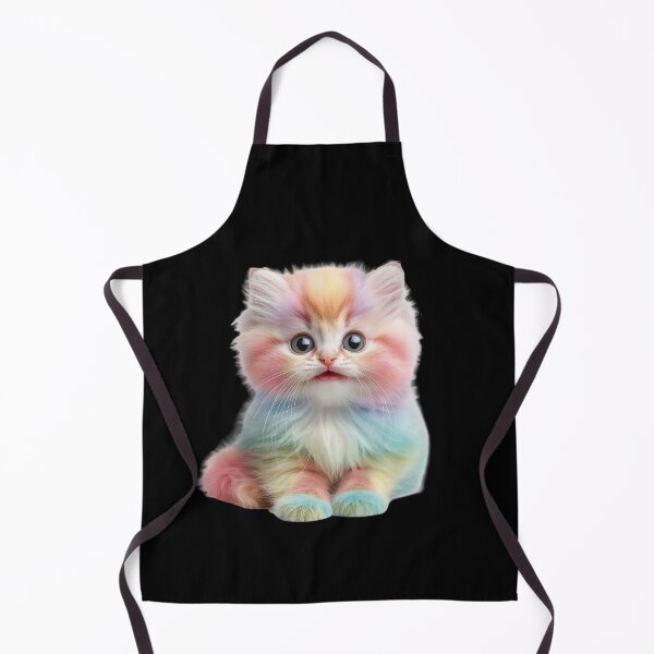 Item preview, Fluffy Rainbow Kitten – Cute Pastel Kawaii Cat Illustration designed and sold by Tiatooty.
