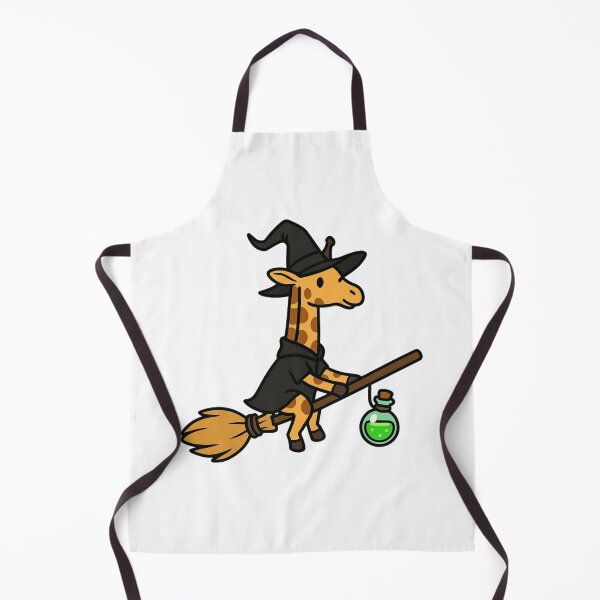 Item preview, Witch Giraffe on Broomstick – Magical Halloween Animal designed and sold by Confuzz1ed.