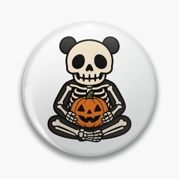 Item preview, Skeleton Panda with Jack-O’-Lantern – Spooky Halloween Design designed and sold by Confuzz1ed.