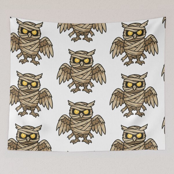 Item preview, Mummy Owl with Glowing Eyes – Creepy Halloween Animal designed and sold by Confuzz1ed.