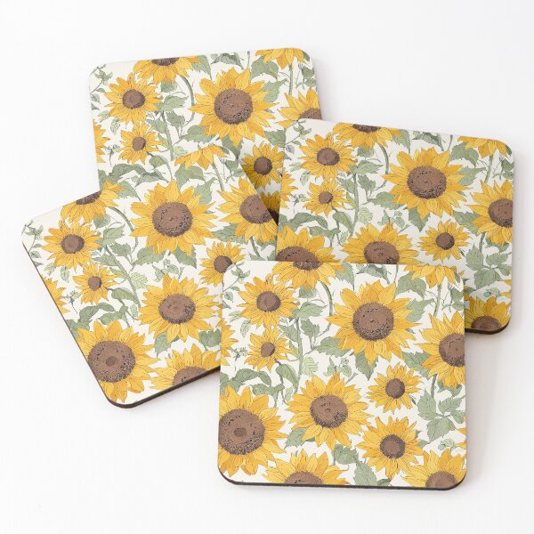 Artikelvorschau, Leuchtend gelbes Sonnenblumenmuster entworfen und verkauft von CoolPixels.