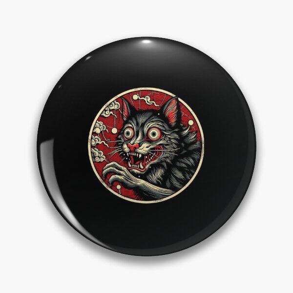 Item preview, Mad yokai cat monster Japanese Horror Anime   designed and sold by yana-lbot.