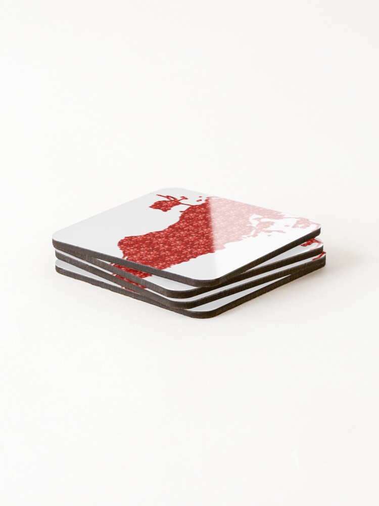 Thumbnail 4 of 5, Coasters (Set of 4), Red Rhinestone Bahrain designed and sold by TheIconSmith.