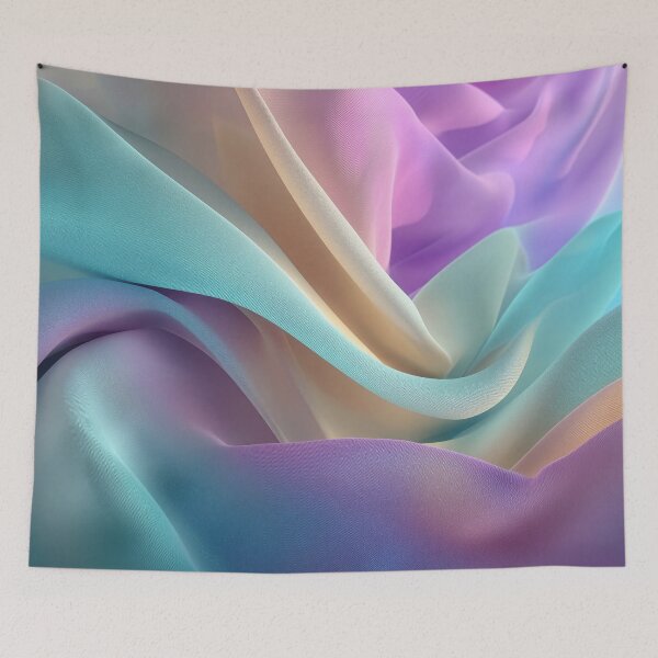 Item preview, Abstract Fabric Texture in Pastel Tones with Smooth Flowing Waves designed and sold by Jirka Svetlik, Studio Illuvision.
