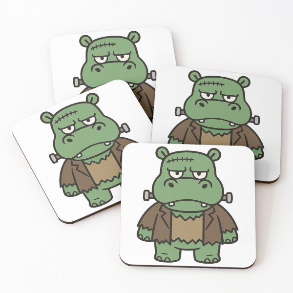 Item preview, Frankenstein Hippo with Bolts – Funny Monster Halloween Design designed and sold by Confuzz1ed.