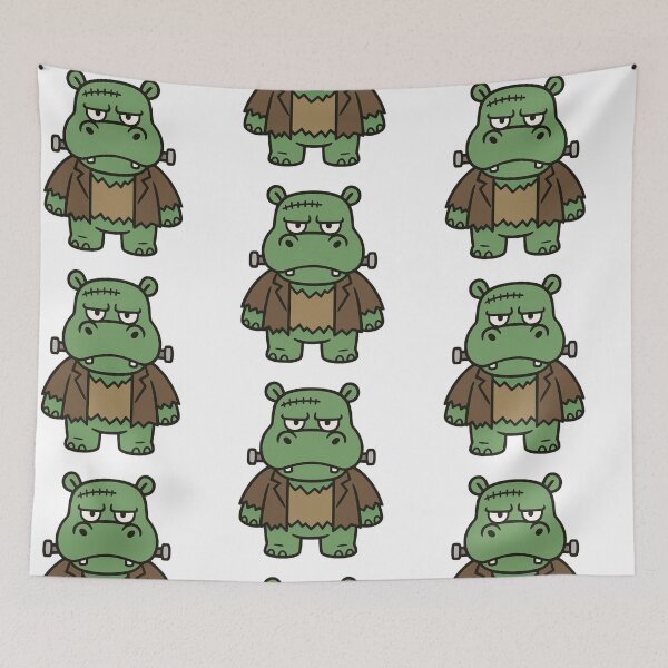 Item preview, Frankenstein Hippo with Bolts – Funny Monster Halloween Design designed and sold by Confuzz1ed.