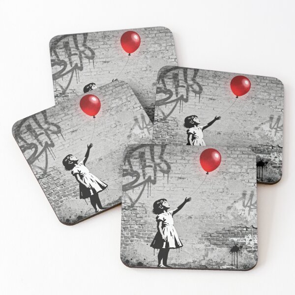 Item preview, Girl with Red Balloon Stencil | Banksy Inspired Urban Art designed and sold by Raseelvm.