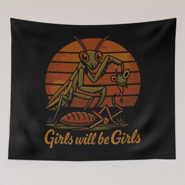 Item preview, Girl Will Be Girls Praying Mantis designed and sold by Tae-bois.