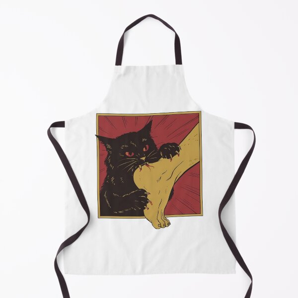 Item preview, Vintage Horror Cat Bite Shirt – Japanese Anime Style Angry Black Cat designed and sold by yana-lbot.