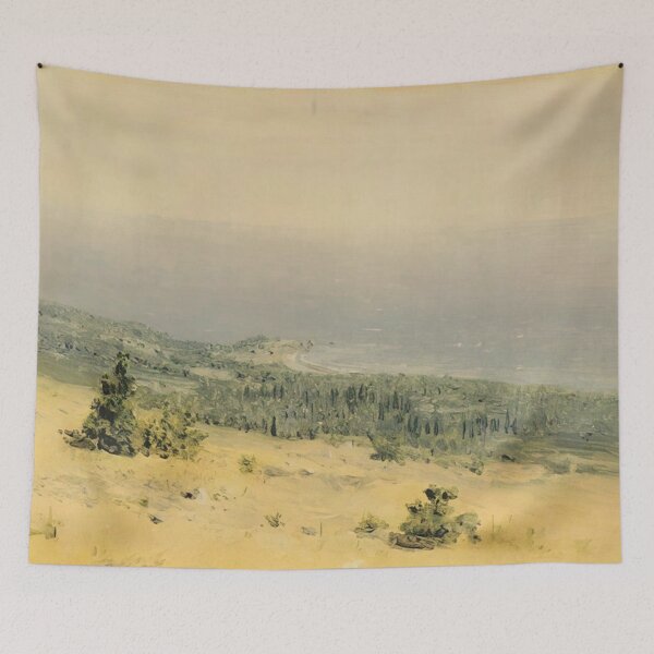 Item preview, View Of The Beach And Sea From The Mountains Crimea By Arkhyp Kuindzhi designed and sold by Qinmert.