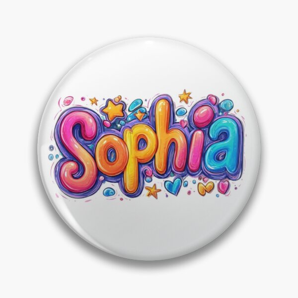 Item preview, Sophia – Colorful 3D Name Lettering Design designed and sold by AlexLineArt.