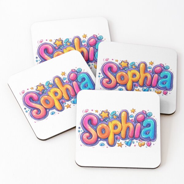 Item preview, Sophia – Colorful 3D Name Lettering Design designed and sold by AlexLineArt.