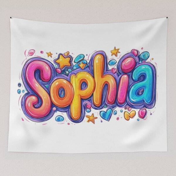 Item preview, Sophia – Colorful 3D Name Lettering Design designed and sold by AlexLineArt.