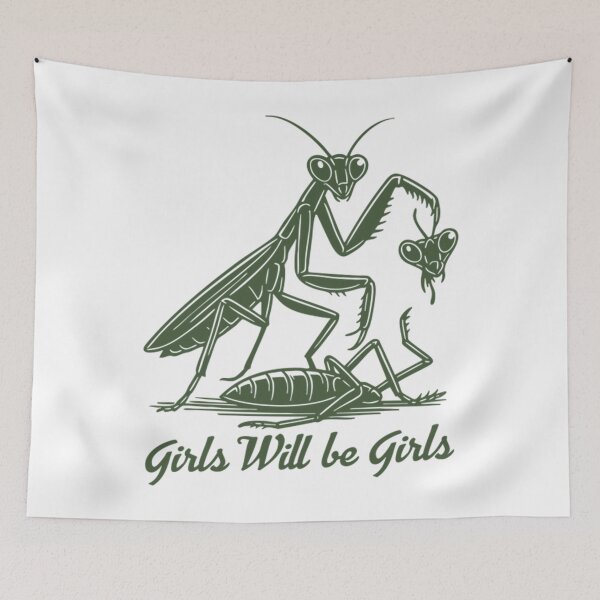Item preview, Girl Will Be Girls Praying Mantis designed and sold by Tae-bois.