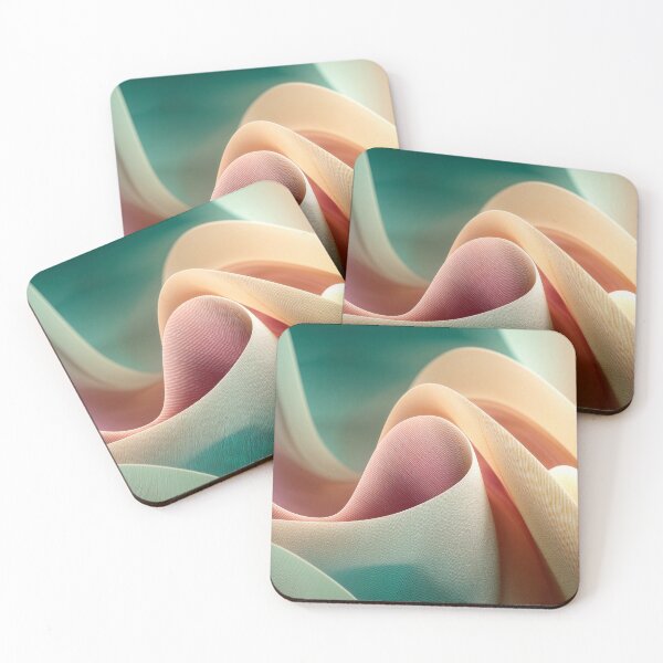 Item preview, Abstract Drapery with Pastel Gradient Flow and Fabric Texture designed and sold by Jirka Svetlik, Studio Illuvision.