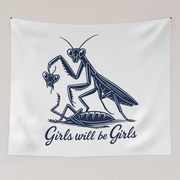 Item preview, Girl Will Be Girls Praying Mantis designed and sold by Tae-bois.