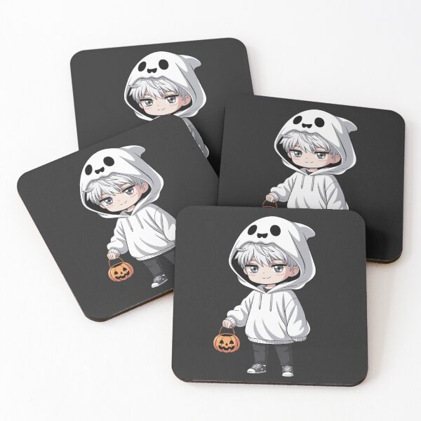 Item preview, Chibi Ghost Hoodie – Cute Halloween Anime Boy Design designed and sold by ColorSplash123.