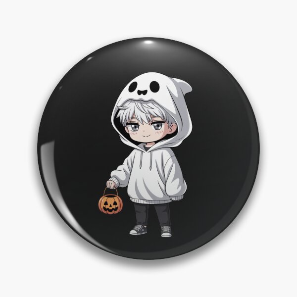 Artikelvorschau, Chibi Ghost Hoodie – Süßes Halloween Anime Boy Design entworfen und verkauft von ColorSplash123.