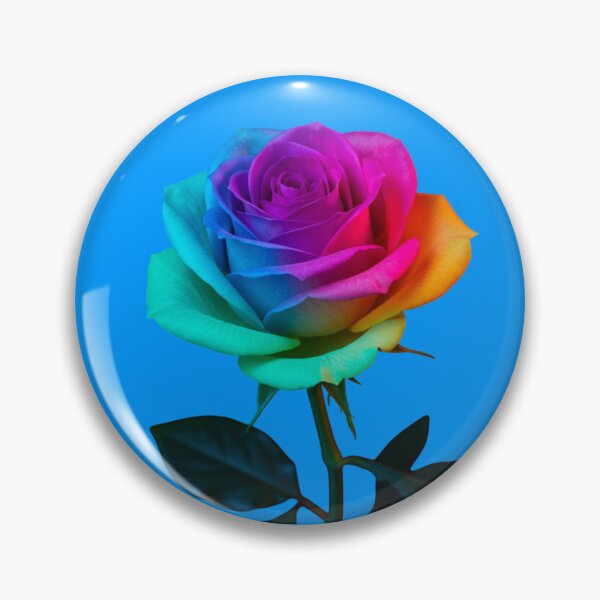Item preview, Radiant Neon Rainbow Rose Macro Photograph on Dark Background designed and sold by PixelVibe782.