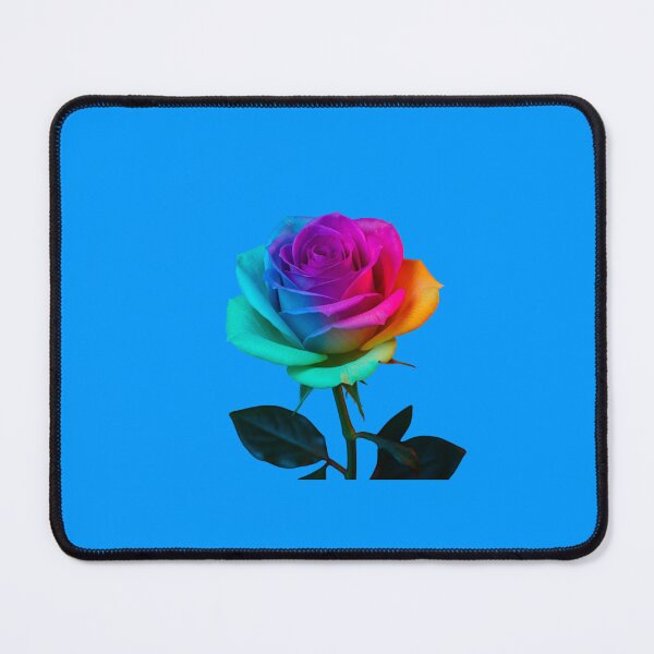 Item preview, Radiant Neon Rainbow Rose Macro Photograph on Dark Background designed and sold by PixelVibe782.