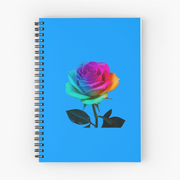 Item preview, Radiant Neon Rainbow Rose Macro Photograph on Dark Background designed and sold by PixelVibe782.