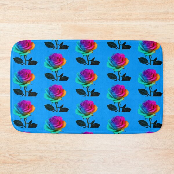 Item preview, Radiant Neon Rainbow Rose Macro Photograph on Dark Background designed and sold by PixelVibe782.