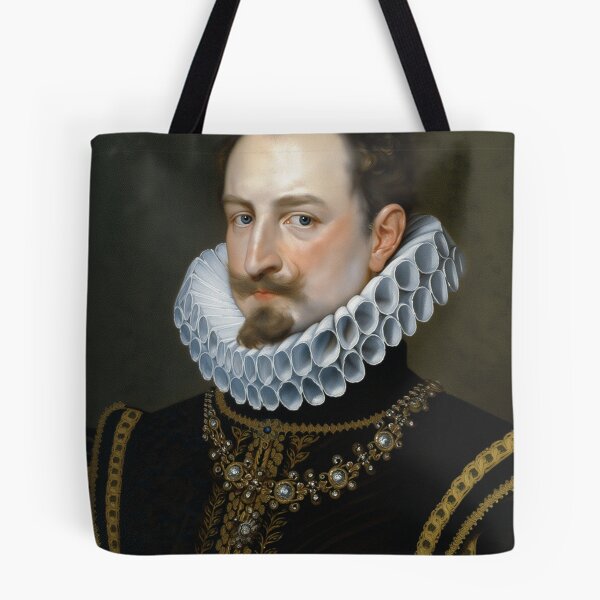 Item preview, Vintage Renaissance era painting of Royal Gentleman in Ruff collar designed and sold by Vintage Designs +.