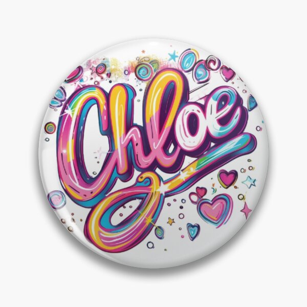 Item preview, Chloe – Bright 3D Name Lettering Design designed and sold by AlexLineArt.