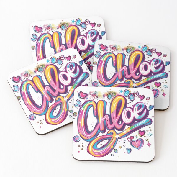Item preview, Chloe – Bright 3D Name Lettering Design designed and sold by AlexLineArt.