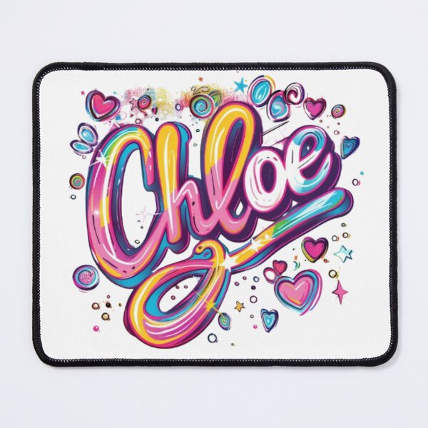 Item preview, Chloe – Bright 3D Name Lettering Design designed and sold by AlexLineArt.