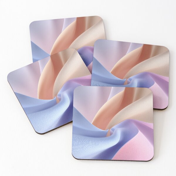 Item preview, Abstract Pastel Fabric Flow with Gentle Curves and Textures designed and sold by Jirka Svetlik, Studio Illuvision.