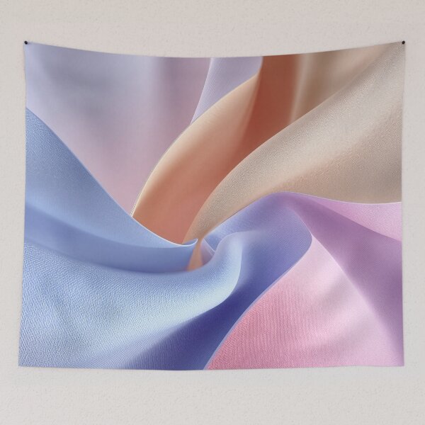 Item preview, Abstract Pastel Fabric Flow with Gentle Curves and Textures designed and sold by Jirka Svetlik, Studio Illuvision.