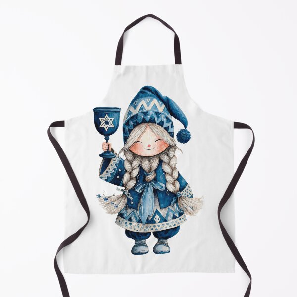 Item preview, Hanukkah Gnome with Cup. Cozy Holiday Art designed and sold by Anastasiia Yurevych.