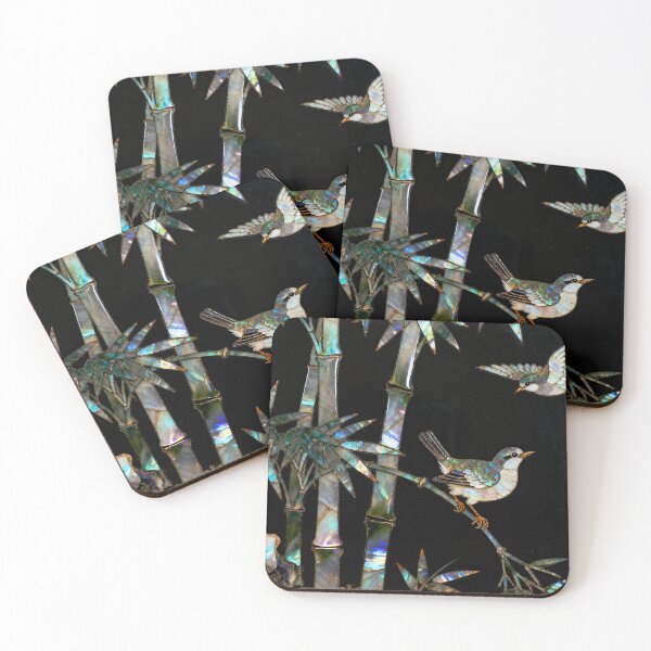Item preview, Iridescent Birds in Bamboo Grove Inlay designed and sold by zzz888.