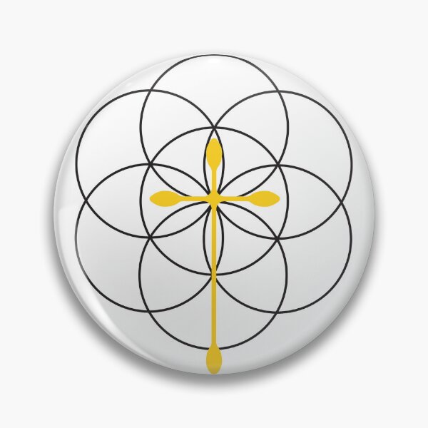 Item preview, Flower of Life x Cross (yellow) designed and sold by Art for the Lord.