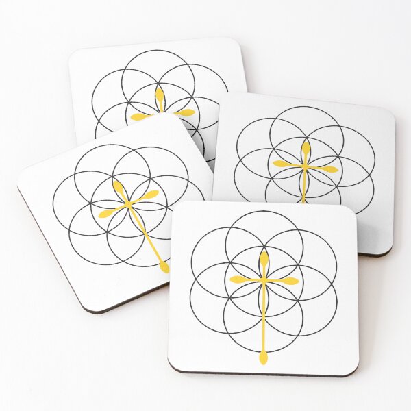 Item preview, Flower of Life x Cross (yellow) designed and sold by Art for the Lord.
