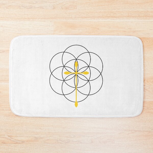 Item preview, Flower of Life x Cross (yellow) designed and sold by Art for the Lord.