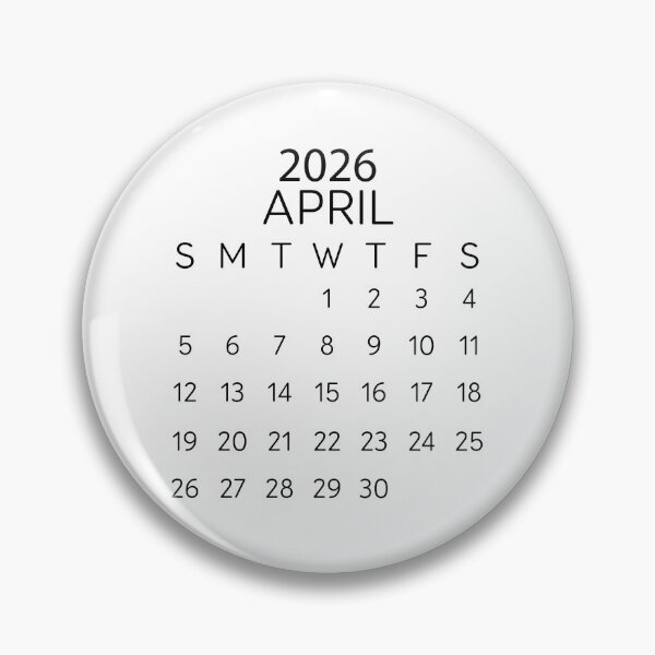 Item preview, April 2026 Minimalist Black Calendar – Elegant Monthly Planner designed and sold by EmeraldeaDesign.