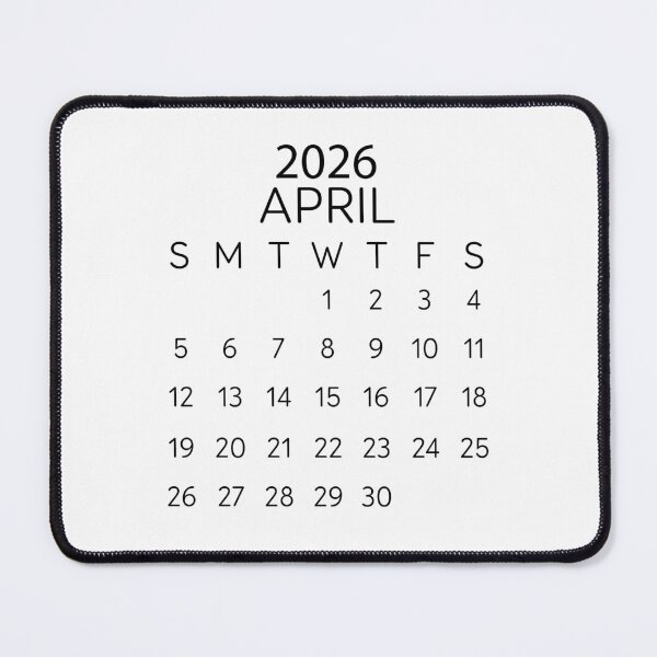 Item preview, April 2026 Minimalist Black Calendar – Elegant Monthly Planner designed and sold by EmeraldeaDesign.