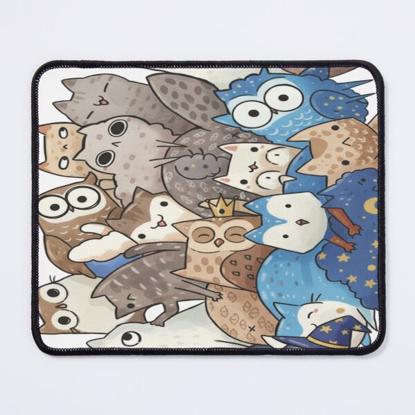 Item preview, Cute Cats and Owls Pattern designed and sold by Nariox-Store.