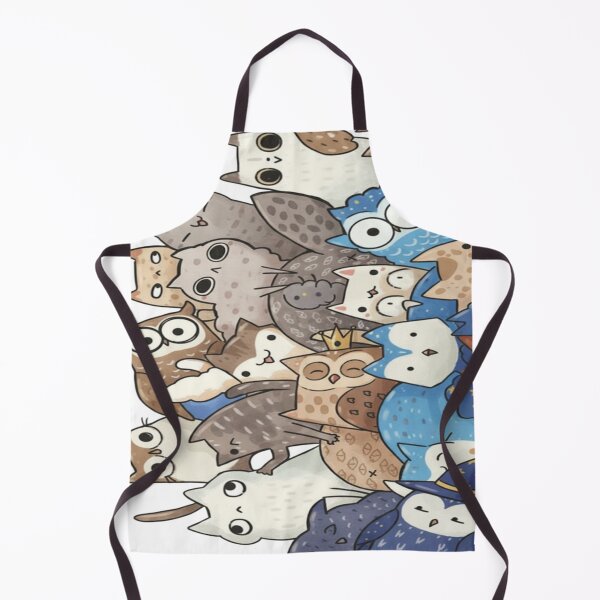 Item preview, Cute Cats and Owls Pattern designed and sold by Nariox-Store.
