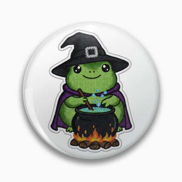 Item preview, Cute Frog Halloween Witch Cauldron Potion Spooky Art designed and sold by ArtDesignTp.