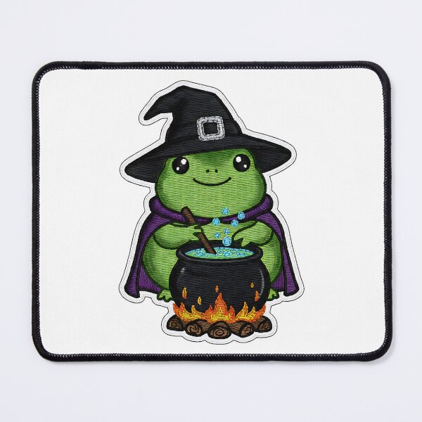 Item preview, Cute Frog Halloween Witch Cauldron Potion Spooky Art designed and sold by ArtDesignTp.