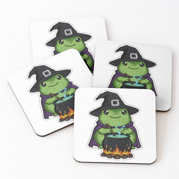 Item preview, Cute Frog Halloween Witch Cauldron Potion Spooky Art designed and sold by ArtDesignTp.