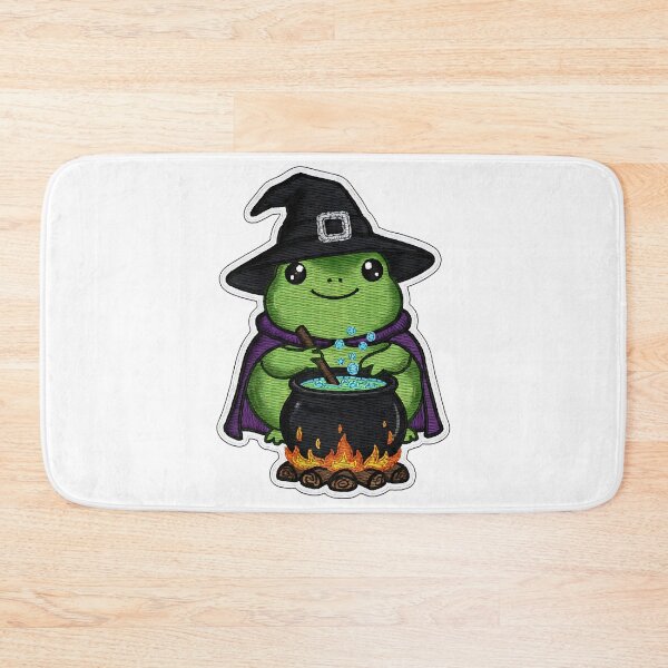 Item preview, Cute Frog Halloween Witch Cauldron Potion Spooky Art designed and sold by ArtDesignTp.