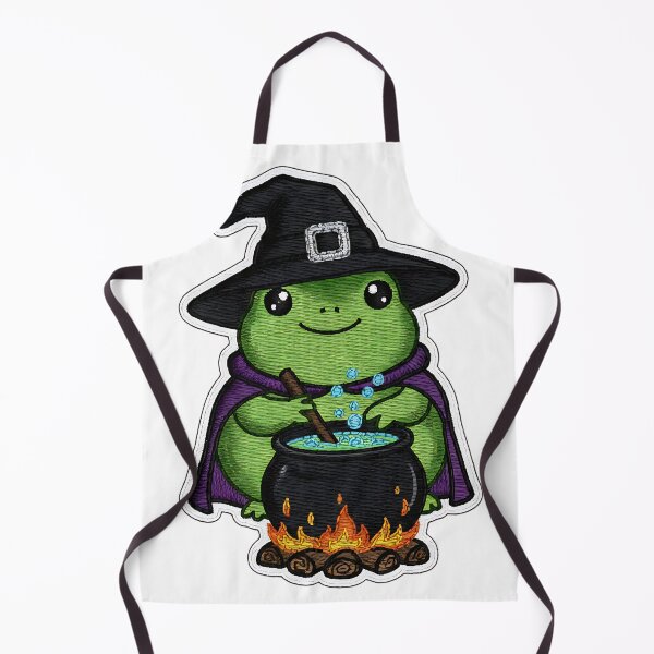 Item preview, Cute Frog Halloween Witch Cauldron Potion Spooky Art designed and sold by ArtDesignTp.