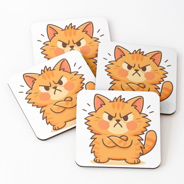 Item preview, Angry Chubby Orange Cat Cartoon designed and sold by AnimalDesingLab.