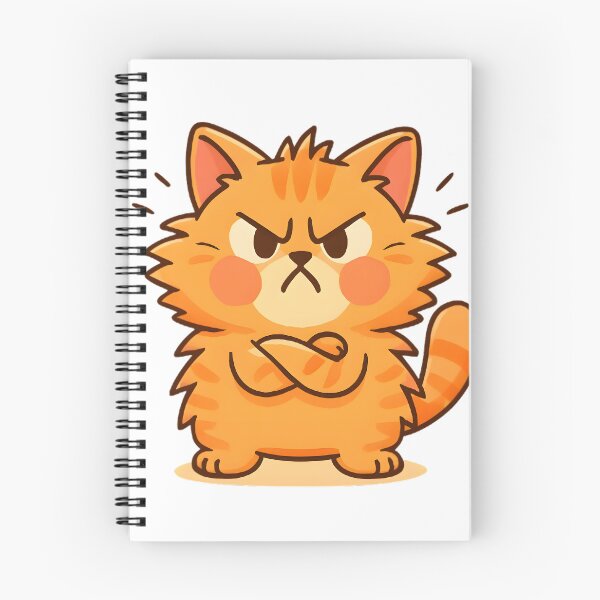 Item preview, Angry Chubby Orange Cat Cartoon designed and sold by AnimalDesingLab.